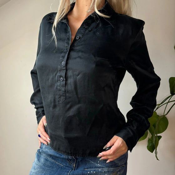 Vintage black Andrea Mare Shirt - womens small