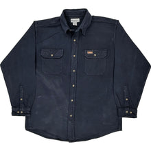  Carhartt Regular Button-Up Shirt - Large - Navy Cotton