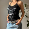 Vintage black Fashion Halterneck Top - womens small