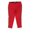 Prada Cropped Trousers - 34W UK 12 Red Cotton