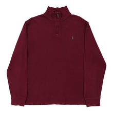  Vintage burgundy Ralph Lauren 1/4 Zip - mens large