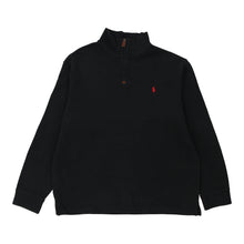  Vintage black Ralph Lauren 1/4 Zip - mens x-large