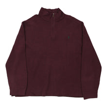  Vintage burgundy Ralph Lauren 1/4 Zip - mens xx-large