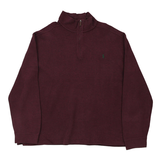 Vintage burgundy Ralph Lauren 1/4 Zip - mens xx-large