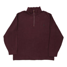  Vintage burgundy Ralph Lauren 1/4 Zip - mens xxx-large