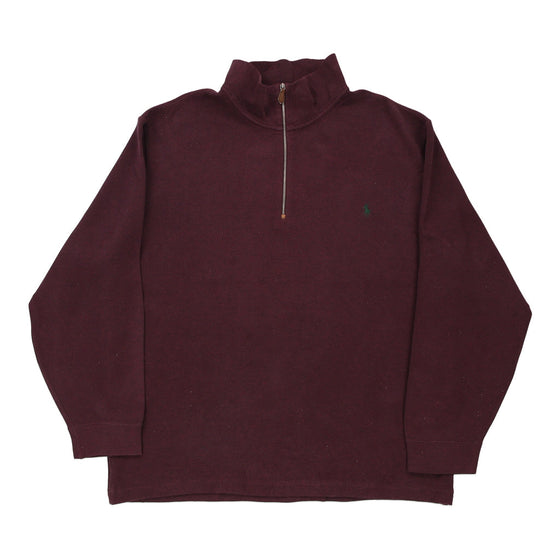 Vintage burgundy Ralph Lauren 1/4 Zip - mens xxx-large