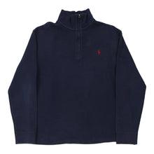  Vintage navy Ralph Lauren 1/4 Zip - mens small