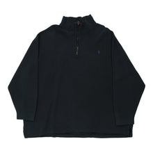  Vintage black Ralph Lauren 1/4 Zip - mens xx-large