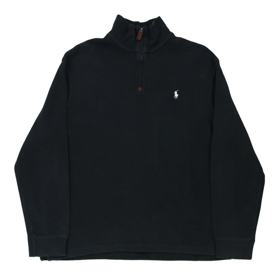 Vintage black Ralph Lauren 1/4 Zip - mens large