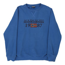  Vintage blue Napapijri Sweatshirt - mens large