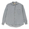 Vintage grey James Dillon Patterned Shirt - mens medium