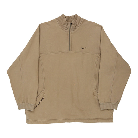 Vintage beige Nike 1/4 Zip - mens medium