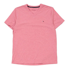  Tommy Hilfiger V-neck T-Shirt - Small Pink Cotton