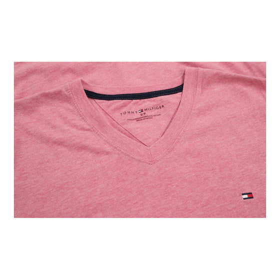 Tommy Hilfiger V-neck T-Shirt - Small Pink Cotton