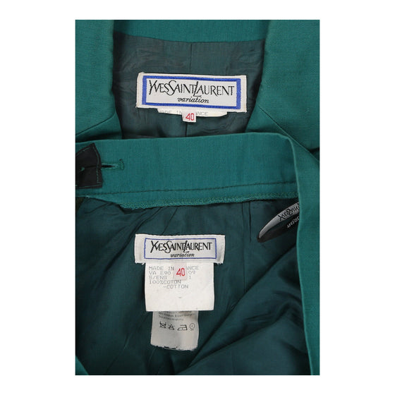 Yves Saint Laurent Full Suit - Small Green Wool