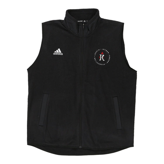 Vintage black Adidas Fleece Gilet - mens x-large