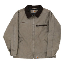  Vintage grey Lightly Worn Carhartt Jacket - mens small