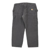 Vintage grey Fleece lined Carhartt Carpenter Trousers - mens 38" waist