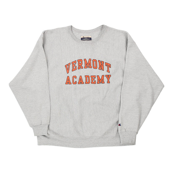 Vintage grey Reversed Weave Vermont Academy Champion Sweatshirt - mens x-large