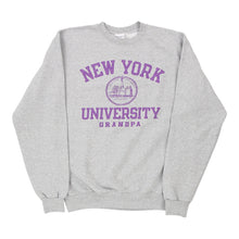  Vintage grey New York University Champion Sweatshirt - mens medium