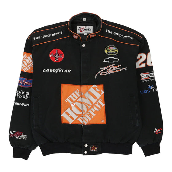 Vintage black Tony Stewart Chase Authentics Jacket - mens large