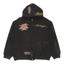  Vintage black Made in U.S.A. Ed Hardy Hoodie - mens x-large