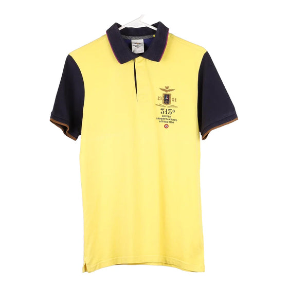 Vintage yellow Aeronautica Militare Polo Shirt - mens small