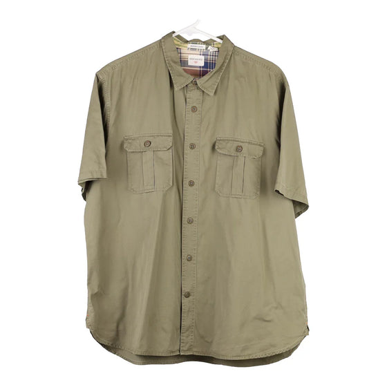 Vintage khaki Dockers Short Sleeve Shirt - mens x-large