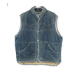 Vintage blue Cotton Belt Gilet - mens large