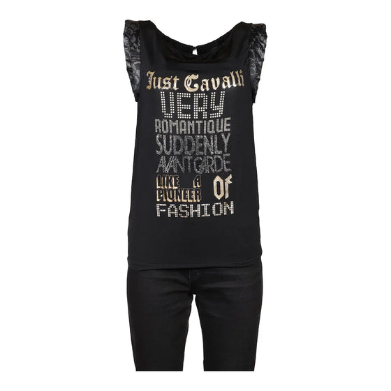 Vintage black Just Cavalli Top - womens small