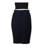 Vintage navy Valentino Midi Skirt - womens 24" waist