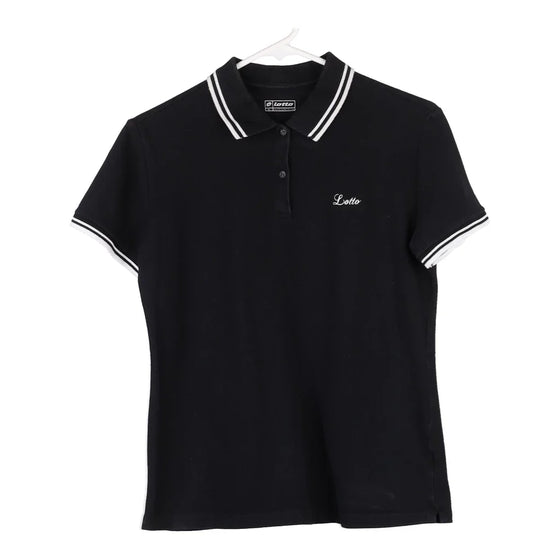 Pre-Loved black Lotto Polo Shirt - womens x-large