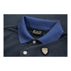 Ea7 Polo Shirt - Medium Navy Cotton Blend