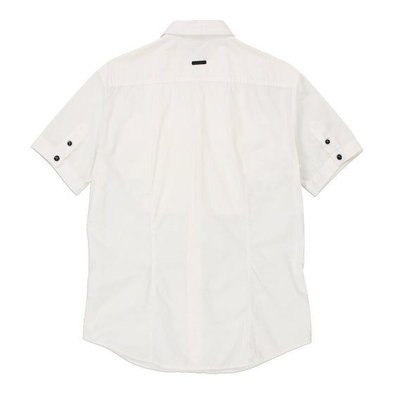 Gf Ferre Short Sleeve Shirt - Medium White Cotton