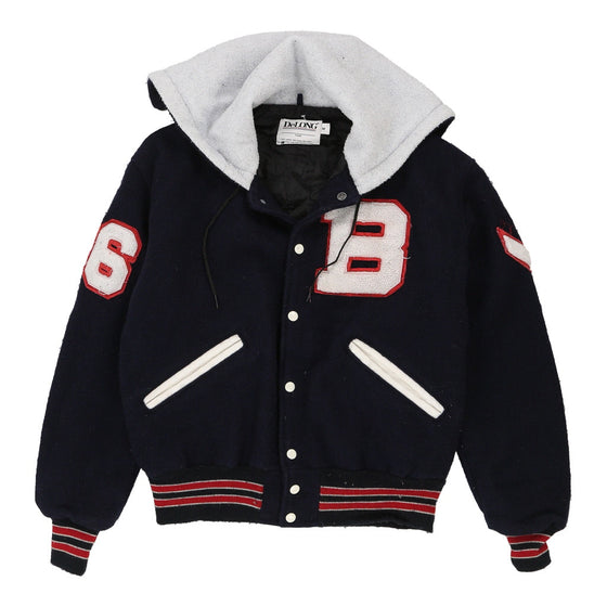 Vintage navy Delong Varsity Jacket - womens medium