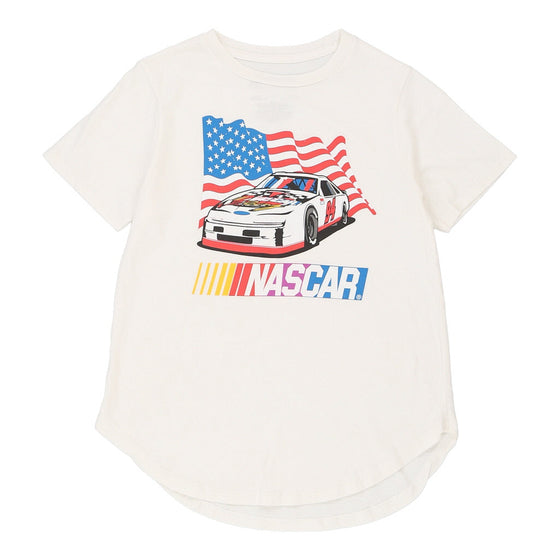 Vintage white Nascar T-Shirt - womens medium