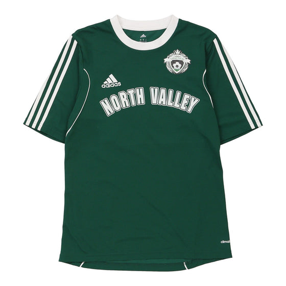 Vintage green North Valley Adidas Football Shirt - mens small