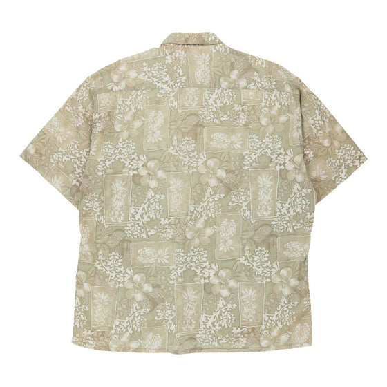 Vintage beige Campia Patterned Shirt - mens x-large