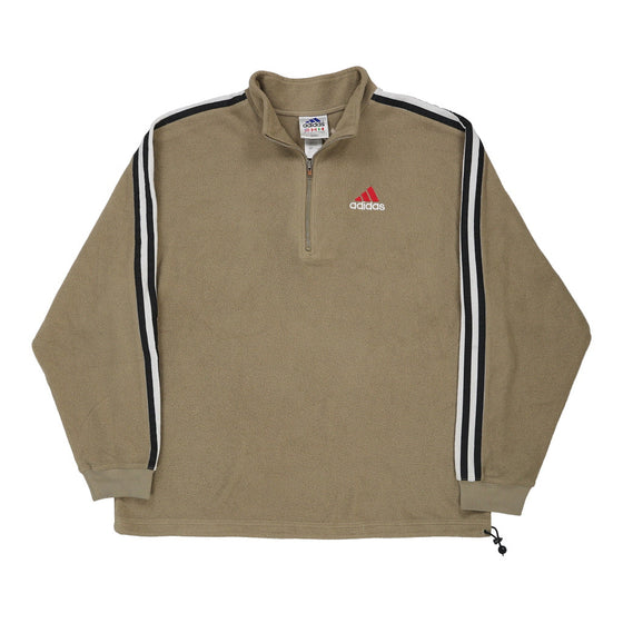 Vintage beige Adidas Fleece - mens xx-large