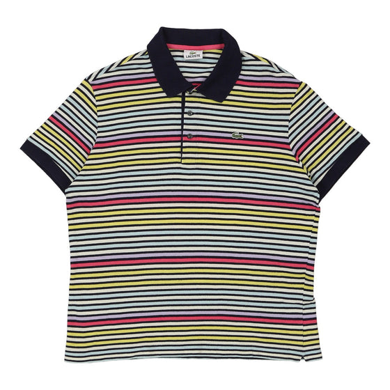 Vintage multicoloured Lacoste Polo Shirt - mens small