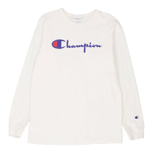  Vintage white Champion Long Sleeve T-Shirt - mens large