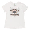 Pre-Loved white Harley Davidson T-Shirt - womens large