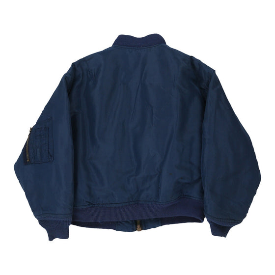 Age 8 Avirex Reversible Bomber Jacket - Small Blue Polyester