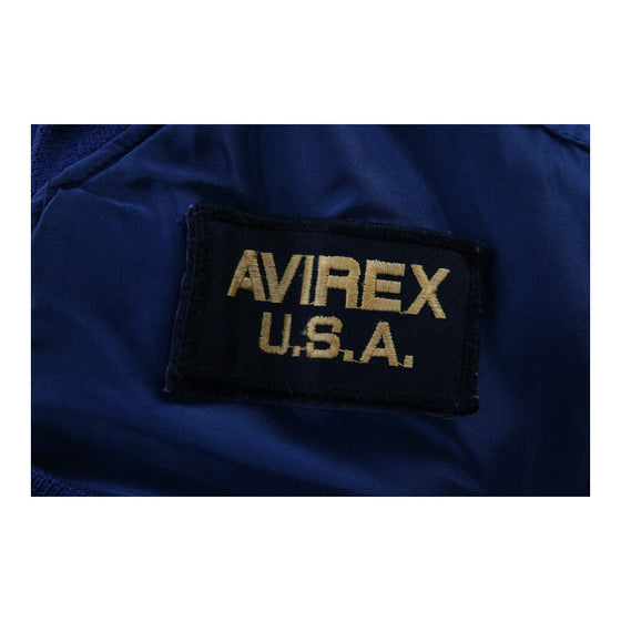 Age 8 Avirex Reversible Bomber Jacket - Small Blue Polyester