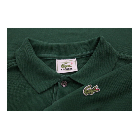 Age 14 Lacoste Polo Shirt - Medium Green Cotton