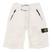  Age 3 Stone Island Shorts - 22W 9L White Cotton