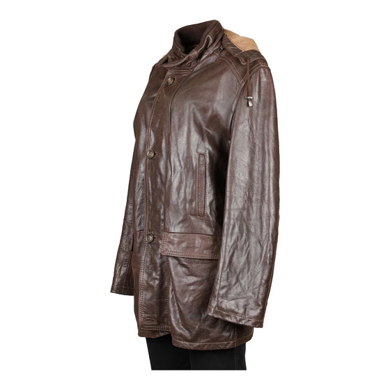 Vintage brown Conbipel Leather Jacket - mens x-large