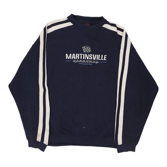 Vintage navy Martinsville St. Clair Apparel Sweatshirt - mens x-large