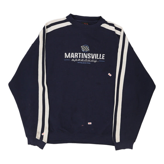 Vintage navy Martinsville St. Clair Apparel Sweatshirt - mens x-large