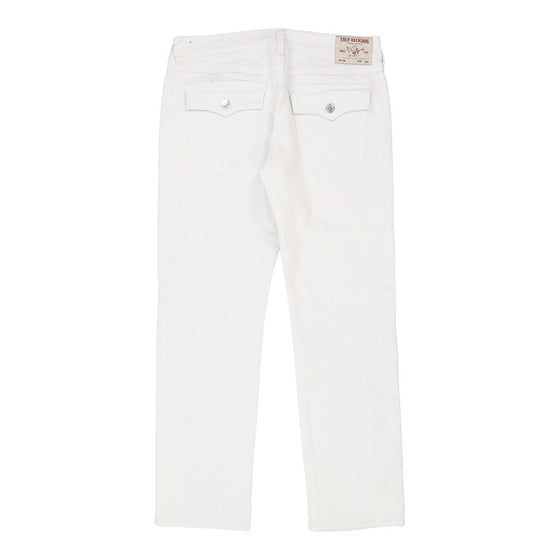 Vintage white Ricky True Religion Trousers - mens 38" waist